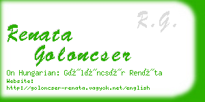 renata goloncser business card